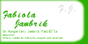 fabiola jambrik business card